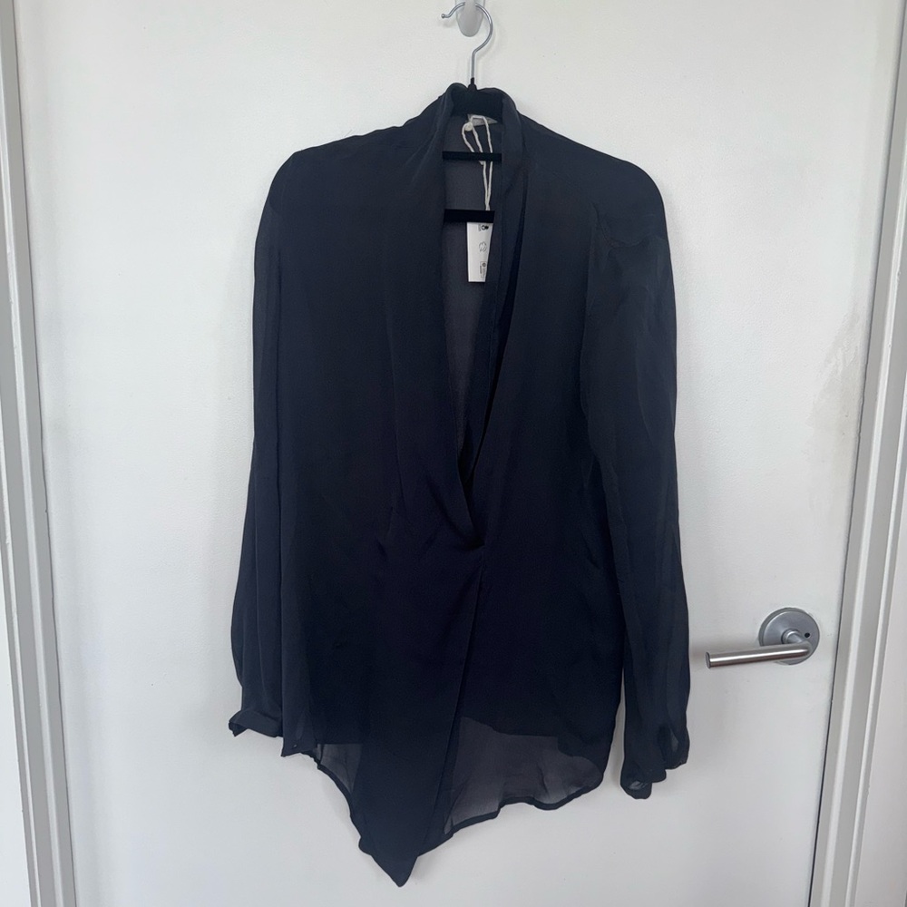 Giorgio Armani Navy Silk Women's Top